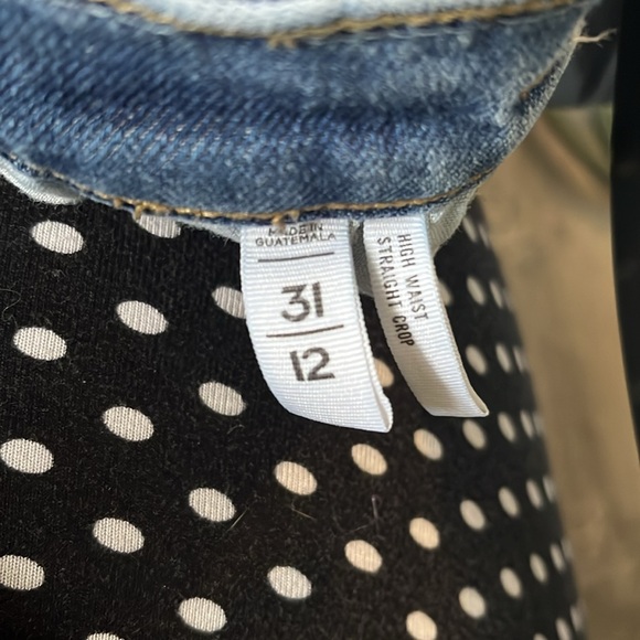 Loft high waist straight crop distressed jeans size 12 - Picture 5 of 5